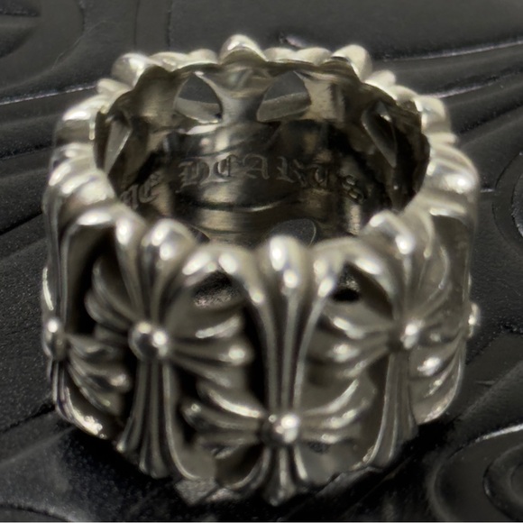 Chrome Hearts Cemetery Cross Silver Ring Size 9.25 US 925 Silver - Picture 7 of 10